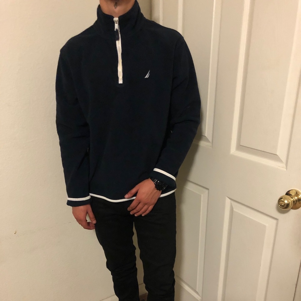Dark blue Nautica turtle neck.